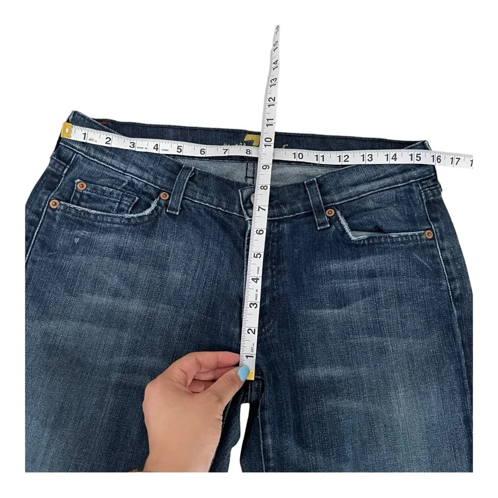 7 for all Mankind Bootcut Jeans Pink Stitching Womens Size 31 - Picture 10 of 13